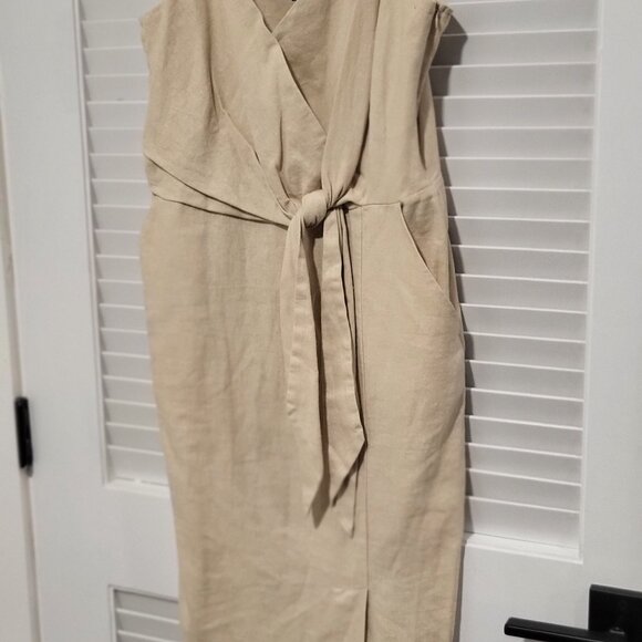 Ellen Tracy Dress Medium, NWOT, Deep Front Pockets Tortoise shell straps - Picture 7 of 12